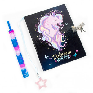 Secret Diary & Pop It Bracelet Gift Set Unicorn