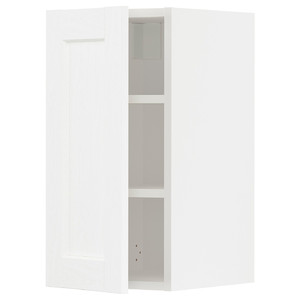 METOD Wall cabinet with shelves, white Enköping/white wood effect, 30x60 cm