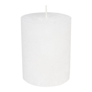 Rustic Candle 9cm, white