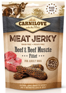 Carnilove Dog Snacks Meat Treats Jerky Beef & Beef Fillet 100g