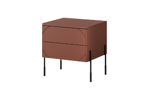 Bedside Table Nightstand Sonatia 45, burgundy