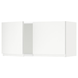 METOD Wall cabinet with 2 doors, white/Voxtorp matt white, 80x40 cm