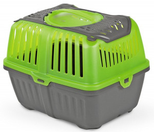 MPS Pet Carrier for Kittens, Puppies & Rodents Neyo 30x23x23cm, graphite-green