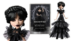 Monster High WEDNESDAY RAVE'N Black Gothic Gawn HXJ03 4+
