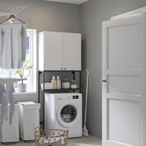 ENHET Storage combination, anthracite/white, 80x32x204 cm