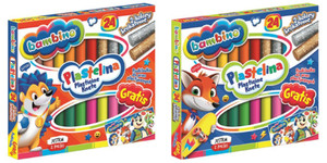 Bambino Plasticine 24 Colours with Gold & Silver