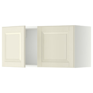 METOD Wall cabinet with 2 doors, white/Bodbyn off-white, 80x40 cm