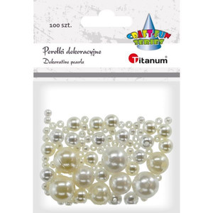 Decorative Pearls 100pcs, white