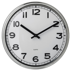 PLUTTIS Wall clock, low-voltage/red, 11 - IKEA