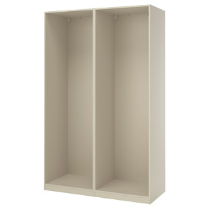 PAX 2 wardrobe frames, grey-beige, 150x58x236 cm