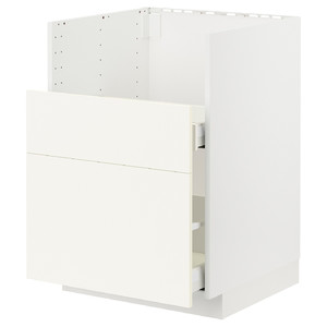 METOD / MAXIMERA Base cabinet f TALLSJÖN, white/Vallstena white, 60x60 cm