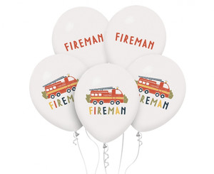 Balloons Fireman 12" 5pcs