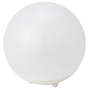 SOLVINDEN LED solar-powered floor lamp, outdoor/globe white