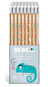 HB Jumbo Pencil with Eraser Bebe 36pcs