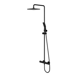 Omnires Shower Set Preston, thermostatic, black