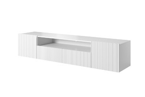 Wall-Mounted TV Cabinet Nicole 200 cm, white/matt white