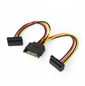 Gembird SATA Power Splitter Cable with Angled Output Connectors, 0.15m
