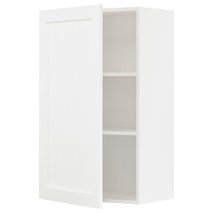 METOD Wall cabinet with shelves, white Enköping/white wood effect, 60x100 cm