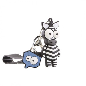 ECarla Keychain Key Ring Zebra