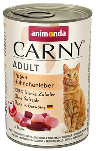 Animonda Carny Adult Cat Food Turkey & Chicken Liver 400g