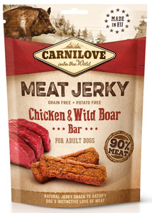 Carnilove Dog Snacks Meat Jerky Chicken & Wild Boar Bar 100g