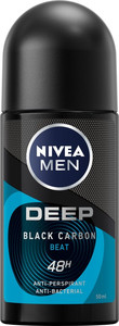 Nivea Men Anti-Perspirant Roll-on Deodorant Deep Black Carbon Beat 48h 50ml