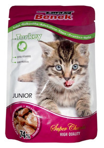 Super Benek Cat Food Junior Turkey in Gravy 100g