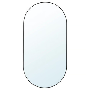 LINDBYN Mirror, black, 60x120 cm