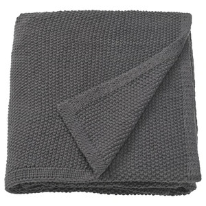 HUMLEMOTT Throw, anthracite, 130x170 cm