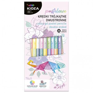 Kidea Triangular Double-sided Colour Pencils Pastel 12pcs/24 Colours