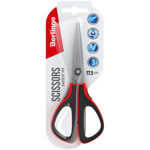 Berlingo School Scissors 17.5cm, soft grip