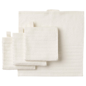 VÅGSJÖN Washcloth, white, 30x30 cm, 4 pack