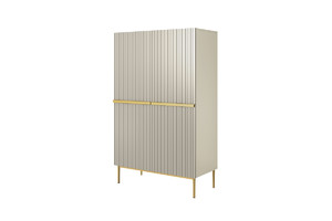 High Cabinet Sideboard Nicole, cashmere, gold legs
