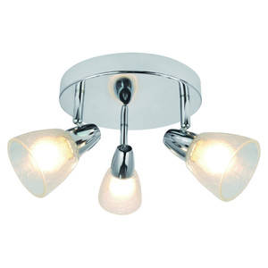 Spot Ceiling Lamp Colours Aphaea 3 x 40 W E14, chrome/glass