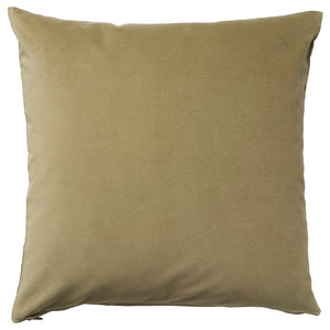 SANELA Cushion cover, light olive-green, 50x50 cm
