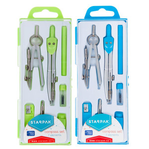 Starpak 7-Piece Compass Set, 1pc, assorted colours