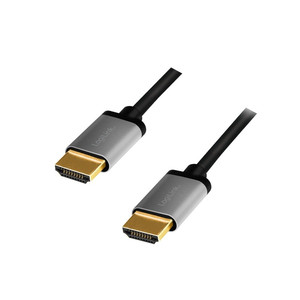 LogiLink HDMI cable, A/M to A/M, 4K/60 Hz, alu, black/grey, 2 m