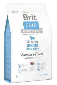 Brit Care Dog Food Grain Free Junior Large Salmon & Potato 3kg