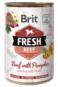 Brit Fresh Dog Beef with Pumpkin Wet Food for Dogs 400g