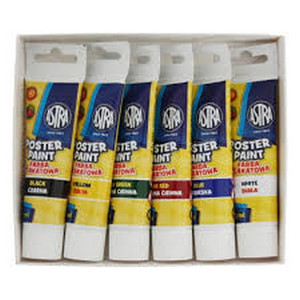 Astra Poster Paints 6 Colours x 30ml Tubes