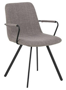 Dining Chair with Armrests Selina, dark grey