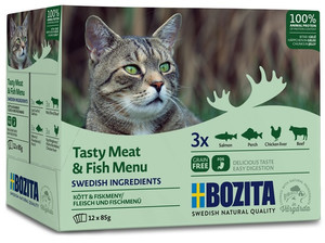 Bozita Cat Multibox Meat & Fish Menu Chunks in Jelly Wet Cat Food 12x85g