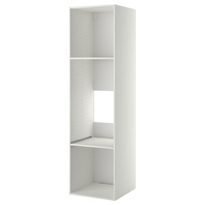 METOD High cabinet frame for fridge/oven, white, 60x60x220 cm