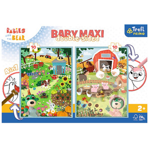 Trefl Primo Baby Maxi Puzzle Double-Sided 4in1 Babies & the Bear 2+