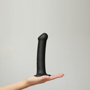 Strap-on-me Silicone Bendable Dildo Double Density Black XL
