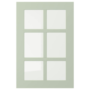 STENSUND Glass door, light green, 40x60 cm