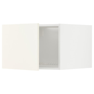METOD Top cabinet for fridge/freezer, white/Vallstena white, 60x40 cm