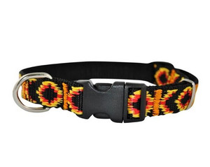 CHABA Dog Collar Patterned Adjustable 20mm x 46cm, black