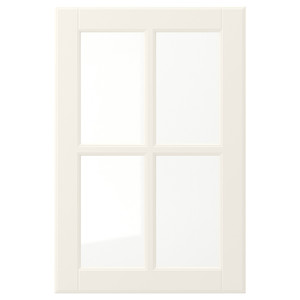 BODBYN Glass door, off-white, 40x60 cm