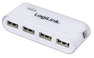 LogiLink HUB USB 2.0 4-Ports with Power Supply, white
